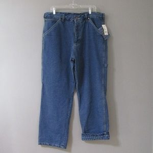 NEW Crossfire Flannel Lined Carpenter Jeans 38x30